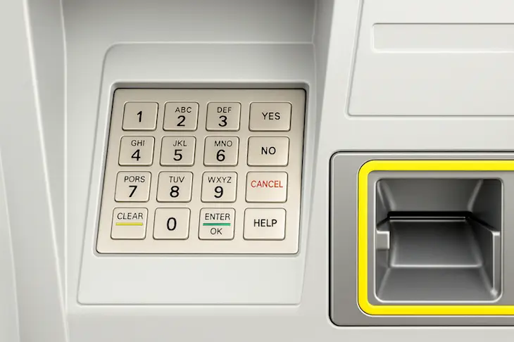 WiseのATM手数料の基本ルールのATM画像