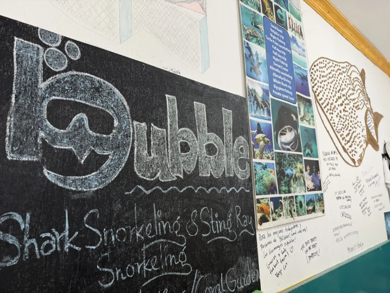 ツアーを申し込んだBubblesのショップ内